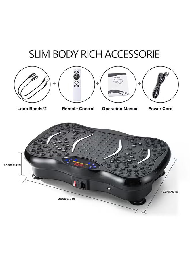 Zenora Vibration Plate Fitness Platform Exercise Machine Vibrating Lymphatic Drainage Shaking Full Body
